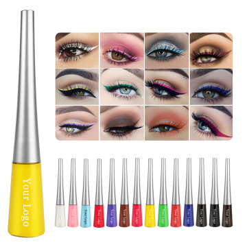 14 Color Matte Liquid Eyeliner Set Colorful Neon White Black Red Brown Green Eye Liners For Women